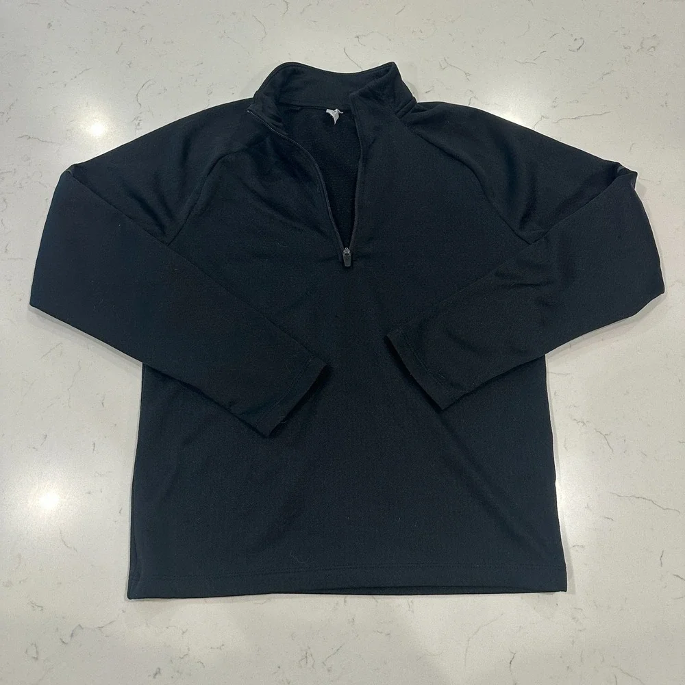 Old Navy Active Girls M 8 Black Go-Dry Quarter Zip Pullover Jacket Sweatshirt